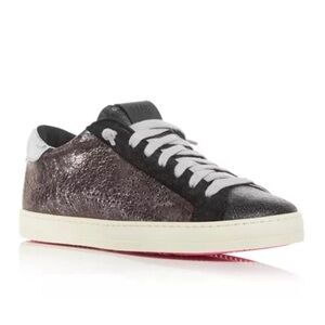 P448 John Leather Colorblock Pattern Sneakers sz 39